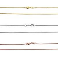 Cadena de collar de cable enlazado de latón, metal, chapado, unisexo & cadena de la serpiente, más colores para la opción, 1.5mm, longitud:aproximado 27 Inch, Vendido por Sarta