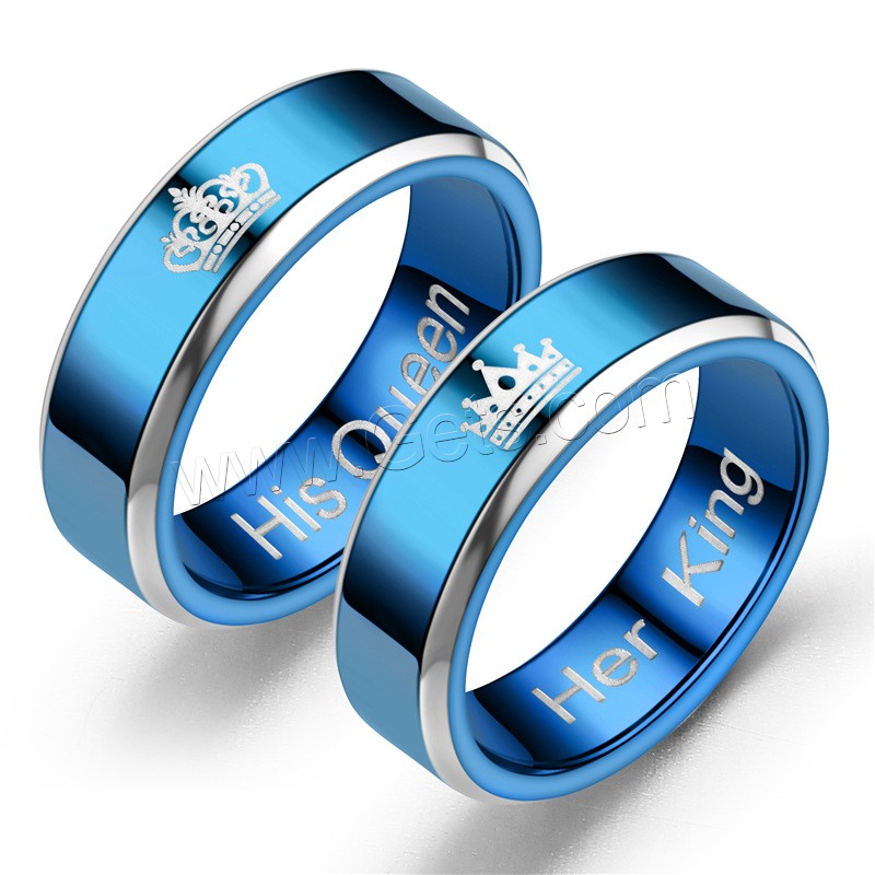 チタン鋼の指環, チタン鋼, プラチナカラーメッキ, 異なるサイズの選択 & 異なるスタイルを選択 & 女性用, 無色, 8mm, 売り手 パソコン