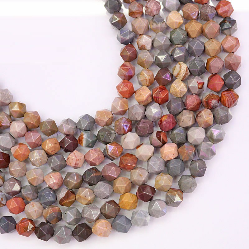 Landschafts-Jaspis Perlen, Bild Jaspis, DIY & verschiedene Größen vorhanden, braun, Bohrung:ca. 1mm, verkauft von Strang