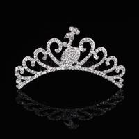 Bridal Tiaras, Zinc Alloy, Crown, plated, micro pave cubic zirconia & for woman 
