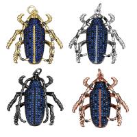 Animal Brass Pendants, Insect, plated, micro pave cubic zirconia & enamel Approx 3.5mm 