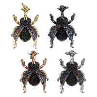 Animal Brass Pendants, Insect, plated, micro pave cubic zirconia Approx 3mm 