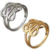 Stainless Steel Finger Ring, plated & for woman 15mm 