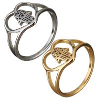 Stainless Steel Finger Ring, Heart, plated & for woman 13mm 