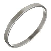 Stainless Steel Bangle, with cross pattern & for woman, original color, 6mm, Inner Approx 
