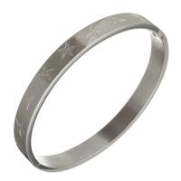 Stainless Steel Bangle, for woman, original color, 8mm, Inner Approx 