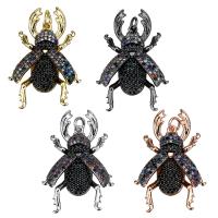 Animal Brass Pendants, Insect, plated, micro pave cubic zirconia Approx 4mm 