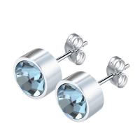 Stainless Steel Cubic Zirconia Stud Earring, for woman & with cubic zirconia 