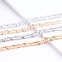 Brass Oval Chain, plated & for woman 