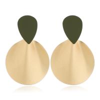 Zinc Alloy Drop Earring, with Plank, antique gold color plated, for woman 