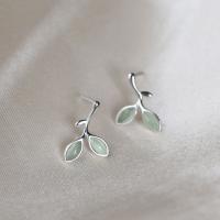 Sterling Silver Stud Earring, 925 Sterling Silver, with Resin, for woman 