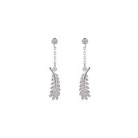 Sterling Silver Drop Earring, 925 Sterling Silver, for woman & with rhinestone 