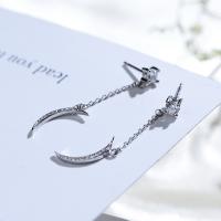 Thailand Sterling Silver Drop Earring, for woman, 40mm 