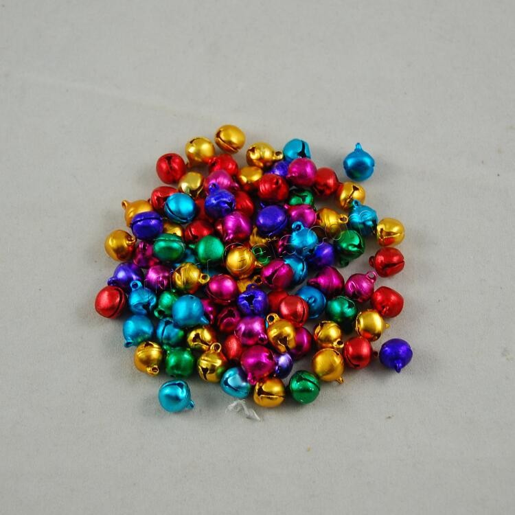 Aluminum Jingle Bell for Christmas Decoration, plated, different size for choice, mixed colors, Hole:Approx 1-3mm, Sold By PC