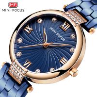MINIFOCUS® Watch Collection, Stainless Steel, with Glass & Zinc Alloy, Japanese movement, plated, Life water resistant & for woman & with rhinestone 33mm Approx 8 Inch 