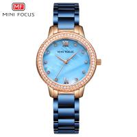 MINIFOCUS® Watch Collection, Stainless Steel, with Glass & Zinc Alloy, Japanese movement, plated, Life water resistant & for woman & with rhinestone 32.5mm Approx 8.4 Inch 