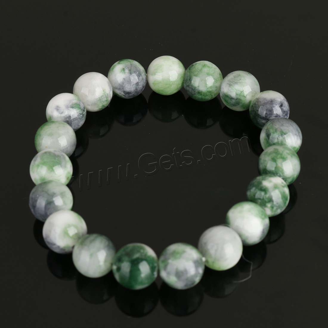 Persian Jade Bracelet, Round, different size for choice, more colors for choice, Length:Approx 8 Inch, Sold By Strand
