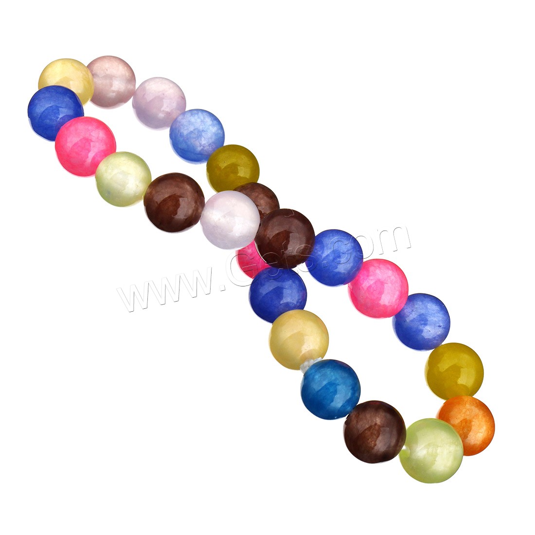 Dyed Jade Bracelet, Round, different size for choice, more colors for choice, Length:Approx 8 Inch, Sold By Strand