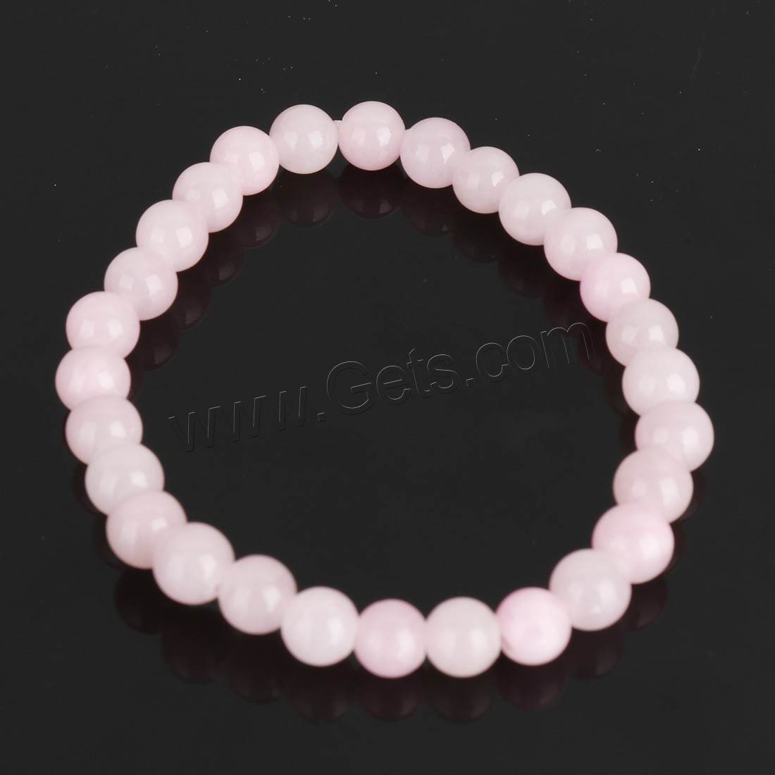 Dyed Jade Bracelet, Round, different size for choice, pink, Length:Approx 7 Inch, Sold By Strand