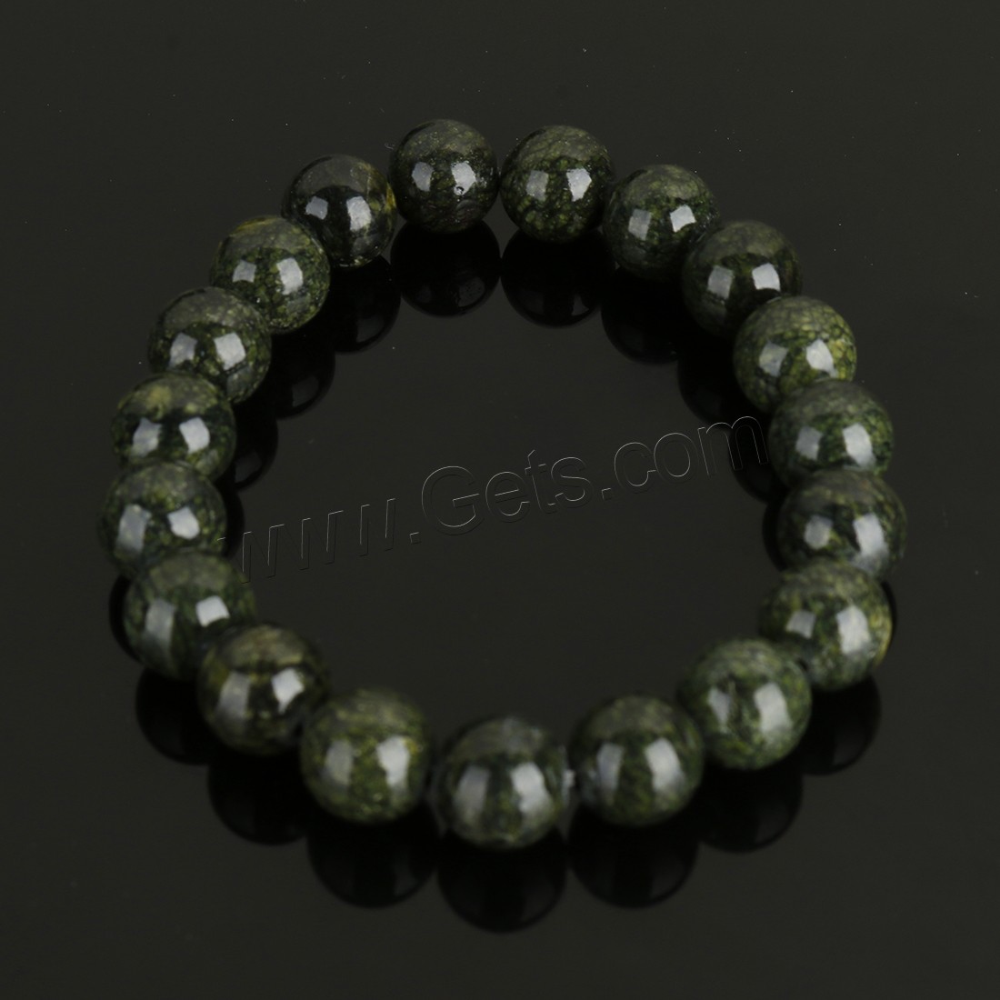 Blassbraune Jade Armband, rund, verschiedene Größen vorhanden, keine, Länge:ca. 8 ZollInch, verkauft von Strang