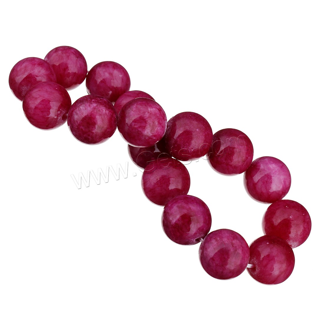 Pale Brown Jade Bracelet, Round, different size for choice, red, Length:Approx 8 Inch, Sold By Strand