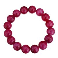 Pale Brown Jade Bracelet, Round red Approx 8 Inch 