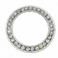 Zinc Alloy Linking Ring, Donut, plated, Customized & with rhinestone nickel, lead & cadmium free Approx 19mm 