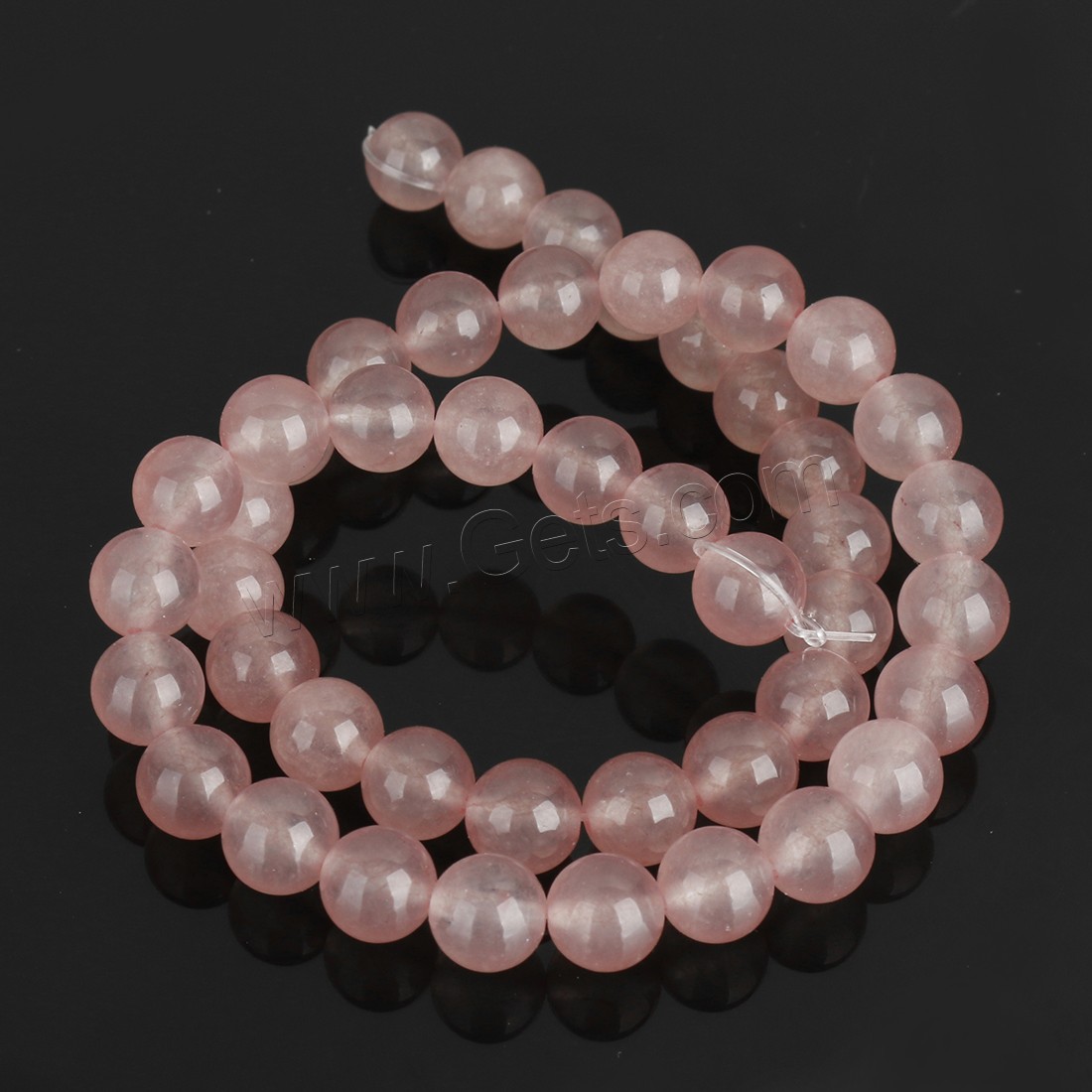 Gefärbte Jade Perlen, rund, verschiedene Größen vorhanden, keine, Bohrung:ca. 0.5-1.5mm, Länge:ca. 16 ZollInch, verkauft von Strang