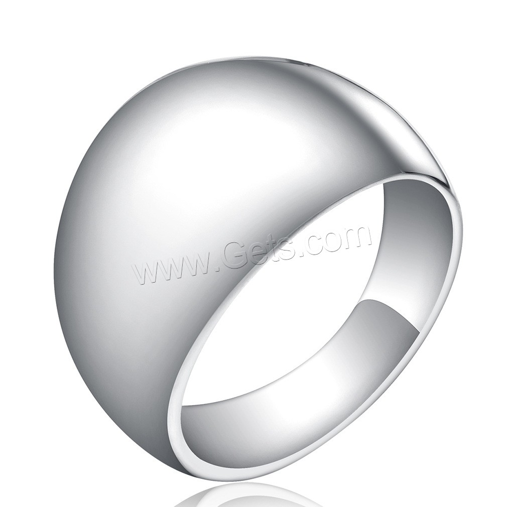 Brass Finger Ring, platinum plated, different size for choice & for woman & smooth, 15mm, Sold By PC