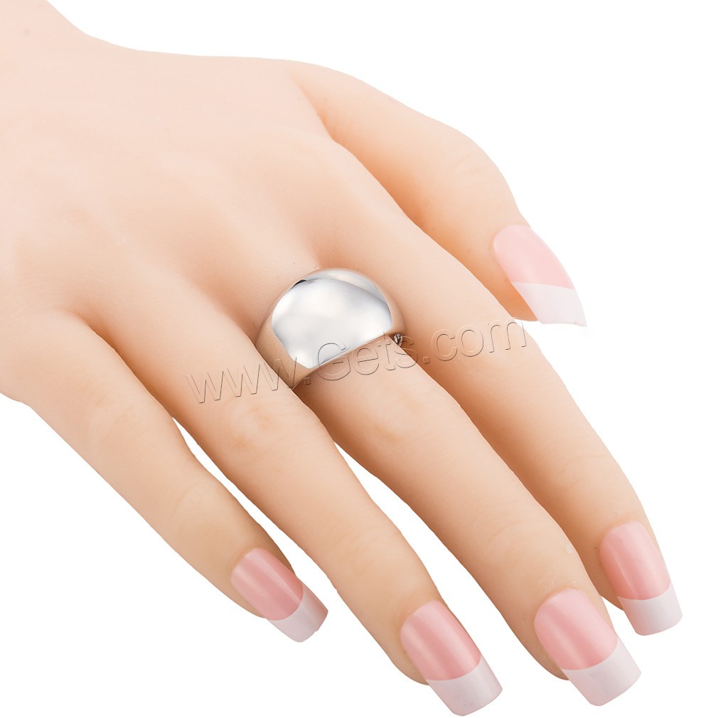 Brass Finger Ring, platinum plated, different size for choice & for woman & smooth, 15mm, Sold By PC