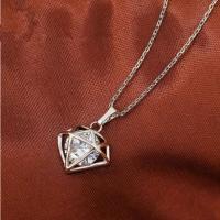 Cubic Zirconia Brass Pendants, platinum plated, with cubic zirconia Approx 3-5mm 