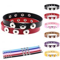 Fashion Choker Necklace, PU Leather, with Zinc Alloy, for woman, mixed colors, 18mm .7 