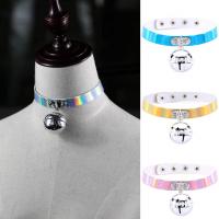 Fashion Choker Necklace, PU Leather, with Stainless Steel, for woman, mixed colors, 16mm Approx 15.7 Inch 