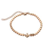 Bracelets En alliage de zinc, avec 2inch chaînes de rallonge, oiseau, Placage de couleur d'or, réglable & pour femme Environ 8 pouce, Vendu par brin