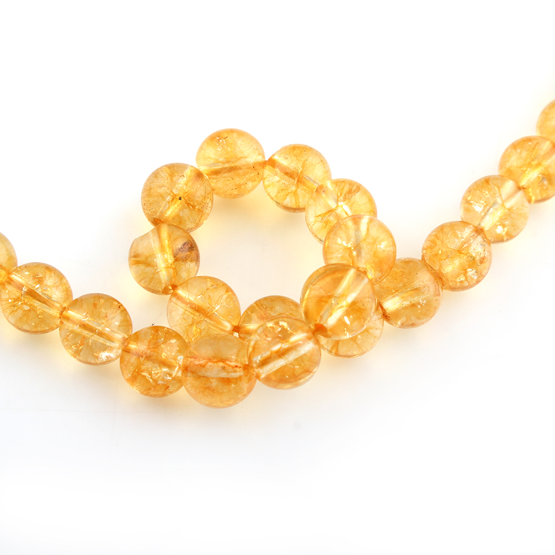 Cristal en jaune naturelles, perles de citrine, Rond, Novembre Birthstone & normes différentes pour le choix, grade AAA, Trou:Environ 1mm, Longueur:Environ 15.5 pouce, Vendu par brin