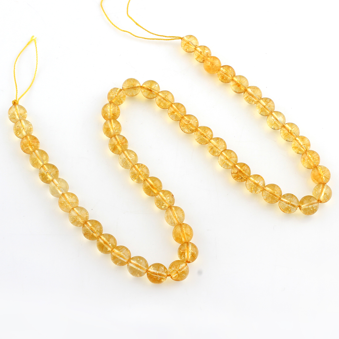 Cristal en jaune naturelles, perles de citrine, Rond, Novembre Birthstone & normes différentes pour le choix, grade AAA, Trou:Environ 1mm, Longueur:Environ 15.5 pouce, Vendu par brin