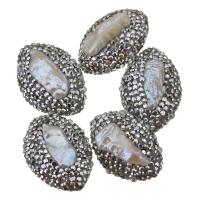 Perles nacres baroques de culture d'eau douce , perle d'eau douce cultivée, avec argile, envoyé au hasard, 20x26-28x12-15mm Environ 0.5mm, Vendu par PC
