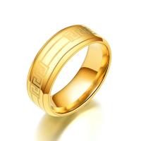 Anilo de dedo de acero inoxidable, chapado en color dorado, diverso tamaño para la opción & para mujer & con diamantes de imitación, Vendido por UD