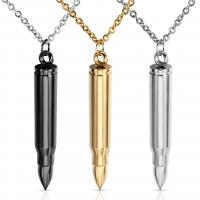 Stainless Steel Jewelry Necklace, Bullet, plated, oval chain & for man Approx 19.6 Inch 