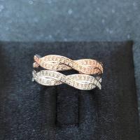 Rhinestone Brass Finger Ring, plated & for woman & with rhinestone nickel, lead & cadmium free 