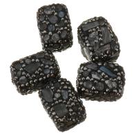 Abalorios de Fimo con Diamantes de Imitación , Arcilla Pave, con Labradorita, 15-17x21-22x15-17mm, agujero:aproximado 1mm, Vendido por UD