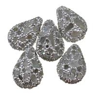 Abalorios de Fimo con Diamantes de Imitación , Arcilla Pave, con Labradorita, 19-21x28-30x10-12mm, agujero:aproximado 1mm, Vendido por UD