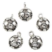 Zinc Alloy Jewelry Pendants, Football, antique silver color plated Approx 2mm 