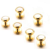 Brass Cufflinks, gold color plated & for man, 10mm 