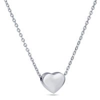 Stainless Steel Jewelry Necklace, 316L Stainless Steel, Heart, plated, oval chain & for woman Approx 19.6 Inch 