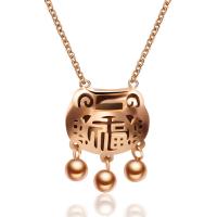 Stainless Steel Jewelry Necklace, 316L Stainless Steel, with 2inch extender chain, Longevity Lock, rose gold color plated, oval chain & for woman, 15mm Approx 15.7 Inch 