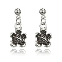 Zinc Alloy Drop Earring, antique silver color plated & for woman  
