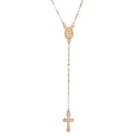 Zinc Alloy Necklace, with 1.5inch extender chain, Cross, plated, adjustable & oval chain & for woman 18mm, 23mm, 105mm Approx 14 Inch 