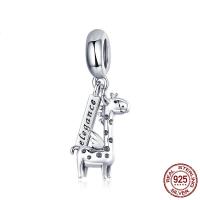 Thailand Sterling Silver Pendants, Giraffe, without troll Approx 4.5-5mm 