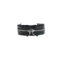 PU Leather Choker Necklace, with Zinc Alloy, for woman, black Approx 11 Inch 